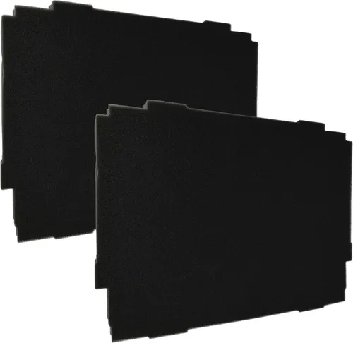 vhbw 2x Schaumstoffeinlage Ersatz für 4250155837464 für Werkzeugkoffer - Individuell Anpassbar, Schaumstoff Schwarz