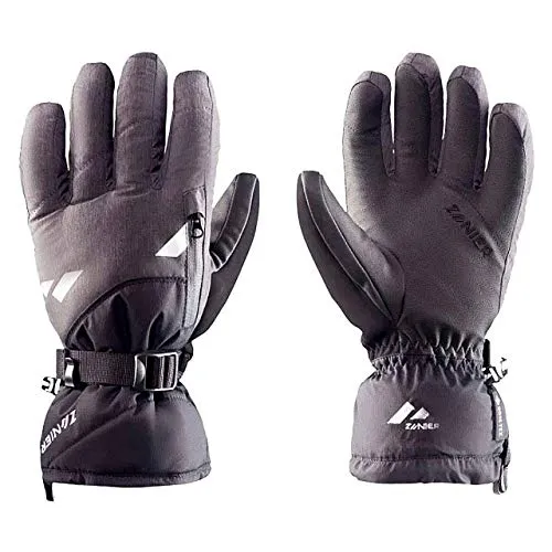 Zanier RIDE.GTX Handschuhe schwarz-anthrazit - 9,5 - Snowboard Handschuhe mit hochwertigem Gore-Tex Material für wind- und wasserdichten Schutz. Enthält einen TOUCH-kompatiblen Innenhandschuh und HEAT-PADS für bis zu 8 Stunden Wärme.