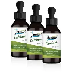 Nimm 3, zahl 2 Aktion Liposomale Calcium Tropfen hochdosiert - 2500mg Calcium pro Tag (225.000mg Calcium in 3 Flaschen) - Keto MCT Öl C8 & C10