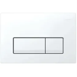 Geberit Delta 50 Betätigungsplatte 115105115 - Sanitärinstallation, elegante weiße Betätigungsplatte für 2-Mengen-Spülung, sorgt für effiziente Wasserersparnis und einfache Bedienung.