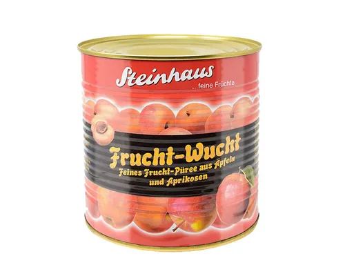 Steinhaus Obstkonserve, Steinhaus Frucht Wucht Aprikose Frucht Püree aus Apfel Aprikose 2650ml