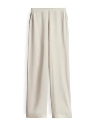 OPUS Damen Wide Leg Pants | Schlupfhose MAROU TRAVEL aus leichtem Viskose Twill Natural Glaze, 34