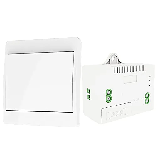 DieseRC Selbst-generierender Funk Lichtschalter, RF Funkschalter und Relais Empfänger, Controller mit Sicherung, Kinetischer Schalter ohne Batterie