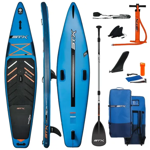STX ISUP HYBRID TOURER 11,0 SUP 2025 mit 3-Piece Paddel - SUPs & Sets - Vielseitiges Allround-Board für Stand-Up-Paddling und Windsurfing, ideal für Familienabenteuer, stabil und leicht dank hochwertigem Dropstitch-Material.