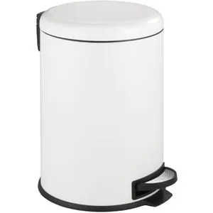 Wenko Mülleimer Leman, 20 Liter Edelstahl - Hochwertiger Treteimer für Küche und Büro mit Easy Close Absenkautomatik für geräuschloses Schließen. Hygienische Trittfunktion und herausnehmbarer Einsatz aus Kunststoff für einfache Reinigung.