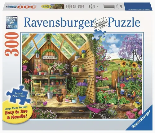 RAVENSBURGER Gardener's Haven Puzzle 300 Teile – Extra große Teile für entspannten Spaß - Entdecken Sie das ländliche Motiv mit 300 extra großen Puzzleteilen. Ideal für entspannte Stunden, geeignet für Jung und Alt. Ravensburger steht für Qualität und Passgenauigkeit!