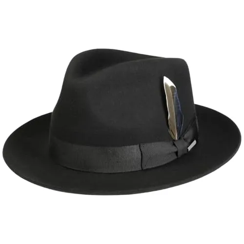 Stetson Rosedale Fedora Wollhut Herren Winter schwarz 57 cm von Stetson