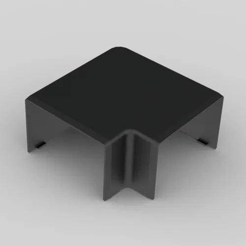 Flachwinkel Eckwinkel für Kabelkanal 60x40 mm PVC SCHWARZ Kopos Kabelkanäle