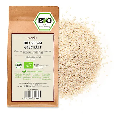  500g BIO Sesam geschält & ungeröstet, Sesamsamen BIO Sesamkörner 19,40 EUR/kg