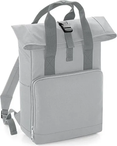 BagBase Twin Handle Roll-Top Backpack - Stylischer Rucksack mit Rollverschluss und 14 Liter Kapazität, ideal für Alltag und Freizeit. Gepolsterte Schulterriemen und zahlreiche Fächer bieten Funktionalität und Komfort.