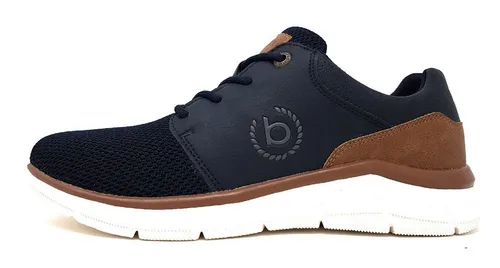 Bugatti Herren SOA Sneaker, 41 Blue - Herren-Sneaker mit gut gepolsterter Decksohle und flexibler Laufsohle für hohen Tragekomfort und rutschhemmenden Halt.