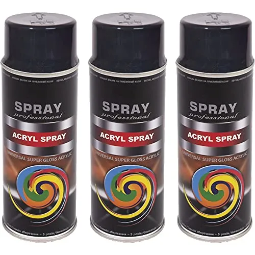 3x Sprühlack 400ml Anthrazit glänzend RAL 7016