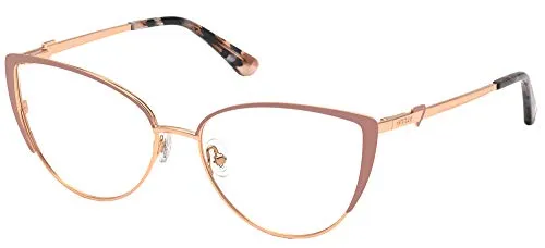 Guess GU2813 PINK 56/16/140 Unisex Brillen - Brillenfassungen aus Metall mit klassischem Katzenaugen-Rahmen in Rosa, perfekt für modebewusste Unisex-Erwachsene.