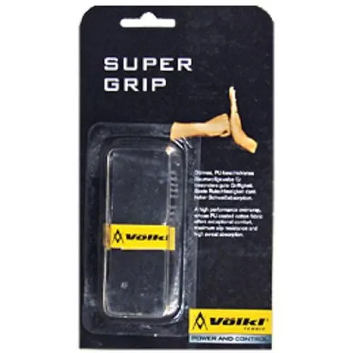 Völkl Super Grip II Black - 3 Griffbänder Overgrip - Tennis-Zubehör mit großer Schweißaufnahme und Rutschfestigkeit. Ultradünn mit PU-Beschichtung für optimalen Halt. Perfekt für ambitionierte Spieler.