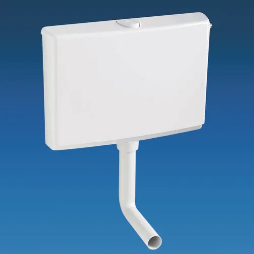 Wisa Aufputz Spülkasten 570 - Flach und effizient - WC-Teile & -Aufsätze, 6-9 Liter Spültechnik mit Start/Stop Spartaste für wassersparendes Spülen, ideal für moderne Badezimmer.