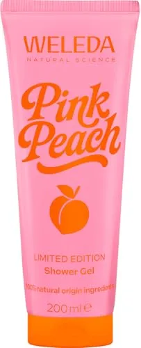 WELEDA Bio Pink Peach Limited Edition Duschgel - Naturkosmetik Duschseife für Frauen & Männer mit Pfirsich/Jasmin Duft - Natürliche Hautpflege Dusche zur Reinigung von Gesicht & Körper (vegan, 200ml)