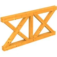 Brüstung Andreaskreuz SKAN HOLZ Fichte 170x84 cm eiche hell - Gartenhäuser, stilvolles Holzgeländer in edlem Eiche hell Design, ideal für Sicherheit und Ästhetik in Ihrem Garten.