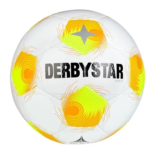 Derbystar Apus TT DB v25 - Hochwertiger Trainingsball - Trainingsball mit Dual Bonded-Technologie, FIFA Basic-APPROVED. Strapazierfähig, mit weichem Ballkontakt und hervorragenden Spieleigenschaften für optimales Training.