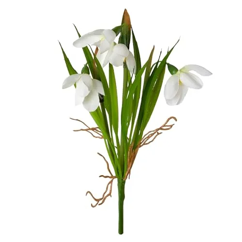 creativ home Kunstblume Schneeglöckchen 21cm weiß. Künstliche Frühlingsblumen, Maiglöckchen, Frühlingsdekoration