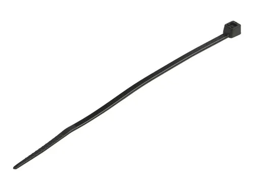 StarTech.com Kabelbinder - 100x2 mm, selbstsichernde Nylon-Kabelbinder mit gebogener Spitze, 8 kg Zugfestigkeit, 94V-2/UL, schwarz, 100 Stück (CBMZT4B)