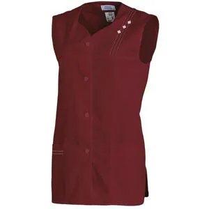 Leiber Kasack Hosenkasack 04/472/21, Damen, bordeaux - Bequemer Hosenkasack für Damen in bordeaux, ohne Ärmel. Ideal für Klinik und Pflege, waschbar bis 60 °C und ausgestattet mit praktischen Vordertaschen.