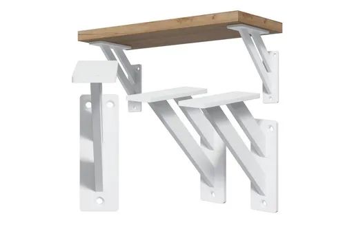 HAGO Wandregalhalter DIY 2er Set Wandregalhalter Winkel Auflage Konsole Träger Metall einst