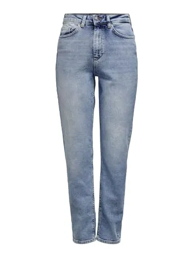 ONLY Onlveneda Mom Jeans DNM Rea7452 Noos - Damen-Jeanshosen mit lässigem Schnitt und hohem Bund, perfekt für einen angesagten Look und hohen Tragekomfort.