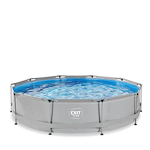 EXIT Soft Grey Pool ø360x76cm mit Filterpumpe in grau von EXIT Toys