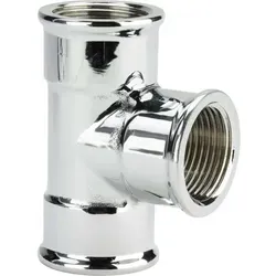 Viega T-Stück 114275 Rp 3/8, Rp dreiseitig, Messing verchromt