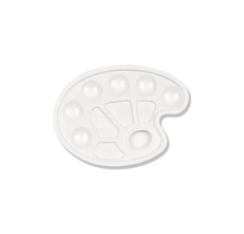 Stylex Farbmischpalette für Schulhefte - Praktische Farbmischpalette aus Kunststoff mit 6 runden Farbfeldern und 4 Mischfeldern. Leicht zu reinigen und ideal für kreative Malprojekte.