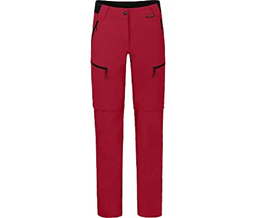 Bergson PORI Zipp-Off | Damen Wanderhose, robust, elastisch, Chili Pepper [129], 36 - Damen