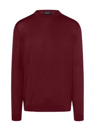 MAERZ Muenchen Strickpullover - Strickpullover aus 100% Wolle in weinrot, ideal für kalte Tage und bietet warme Gemütlichkeit.