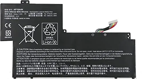 AKKEE 42Wh AP16A4K Laptop Akku für ACER Swift 1 SF113-31 SF113-31-P05F SF113-31-P0N9 Aspire One Cloudbook 11 AO1-132 AO1-132-C3T3 AO1-132-C0T9 AO1-132-C0QL