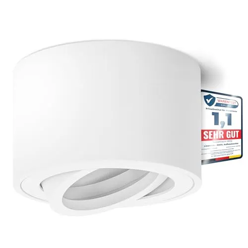 linovum SMOL Decken Aufbauspot Aufbaustrahler schwenkbar weiß rund für LED Module