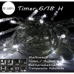 10er Led Outdoor Lichterkette Mit Timer-mlk100iza-kaltweiß