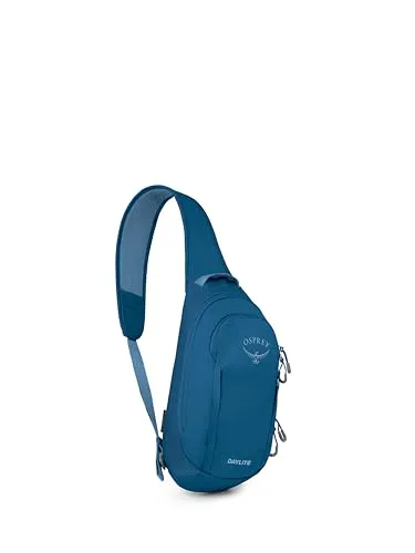 Osprey Daylite Schultertasche - Blau (Night Shift Blue) - Umhängetaschen: Vielseitige Schultertasche für Tageswanderungen, Reisen und den Alltag, mit doppeltem U-Reißverschluss und praktischem Innen-Organizer.
