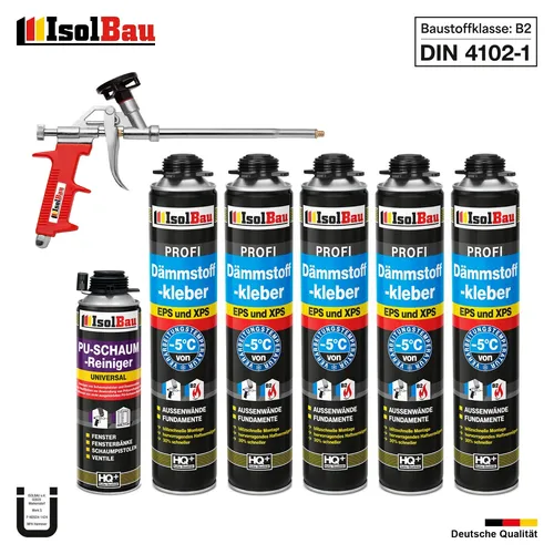 Dämmstoffkleber EPS XPS Klebeschaum 5 x 750ml Set von IsolBau