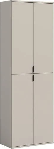 Home affaire Garderobenschrank TRONDHEIM, Höhe 193 cm, 4 Türen, 9 Fächer, 7 Einlegeböden (inkl. ausziehbarer Kleiderstange, in verschiedenen Farben erhältlich) Schrank, Hochschramk, Mehrzweckschrank, Universalschrank, Flur, Diele