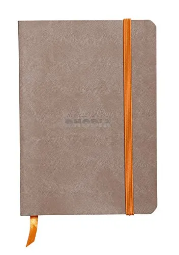 Rhodia 117304C Notizheft (mit weichem Umschlag, liniert, 72 Blatt, DIN A6, 10,5 x 14,8 cm) 1 Stück maulwurfsgrau