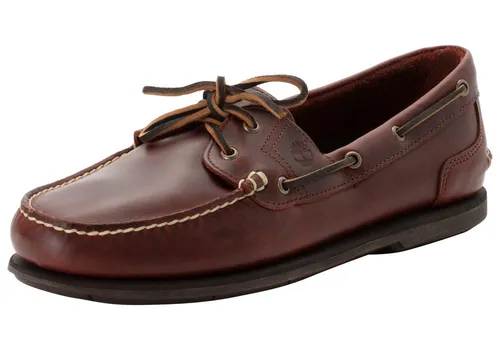 Timberland Classic Boat 2 Eye Bootsschuh, Gr. 46, braun - Herren-Halbschuhe aus robustem Leder mit rutschfester Gummi-Laufsohle, ideal für sportliche Looks und lange Haltbarkeit.