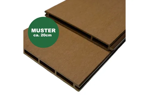 Woodstore24 Zaun WoodoZaun WPC Sichtschutzzaun gebürstete Optik für Garten & Terrasse, (Sichtschutz - 1,85m Breit x 1,80m Höhe x 2cm Stärke, Lamellenzaun Komplettset inkl. Pfosten, Start- und Endprofil), Stecksystem, Lamelle aus recyceltem Kunststoff & Holzfasern, braun