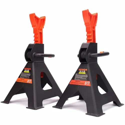 Unterstellböcke 3T, 295-425 mm, Wagenheber Ständer Modellwahl Wagenbock Werkstattstände Profi Reifenwechsel Abstellbock Auto Heber PKW Wohnmobil (1 Paar 3T)