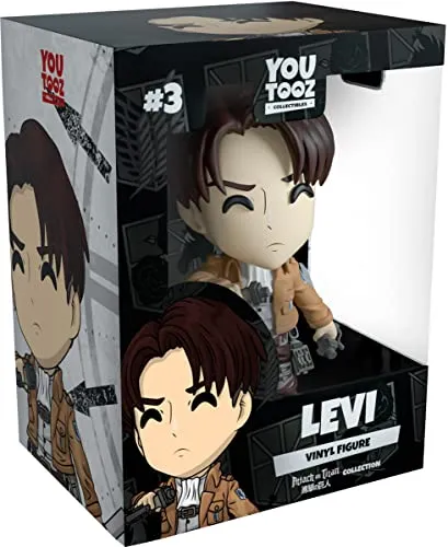 Youtooz Attack On Titan Levi Vinylfigur 11 cm - Sonstige Spielzeugfiguren - Detailreiche Figur von Levi Ackerman, dem stärksten Soldaten der Menschheit, in einer wunderschönen Fensterbox mit einzigartiger Illustration.