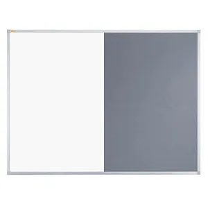 FRANKEN Whiteboard-Pinnwand X-tra!Line 90 x 60 cm Textil grau - Diverse Whiteboard-Pinnwand für effektive Büroorganisation, magnethaftend und pinnbar – ideal für Notizen und kreative Ideen.