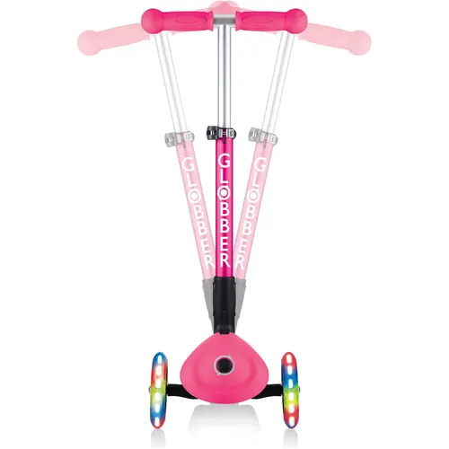 GLOBBER JUNIOR Foldable Lights – 3-rädriger Tretroller mit LED-Rollen - Roller / Kickboards – Der ideale Scooter für Kinder ab 2 Jahren mit klappbarem Design, LED-Leuchtrollen und patentierter Lenkeinrastung für sicheres Fahrvergnügen.