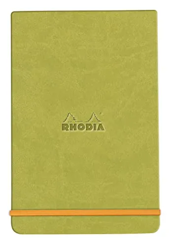 Rhodia 194353C - Notizbuch Webnotepad 9x14 cm, 96 Blatt abtrennbar liniert 90 g, 1 Stück, Anisgrün