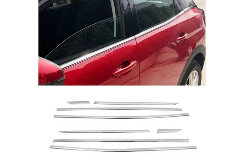 OMAC Zier- / Schutzleiste für PEUGEOT 5719141 - Autoteile für Peugeot 3008, korrosions- und hitzebeständig aus Edelstahl, inklusive Montageanleitung für einfache Anbringung.