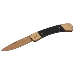 Herbertz Taschenmesser Titan D2 Medium - STK - Rosengold/Schwarz - Vielseitiges Taschenmesser für Alltag und Outdoor, mit robuster D2-Stahlklinge, eleganter Titanbeschichtung und sicherer Back-Lock-Arretierung. Ideal für präzise Schneidarbeiten und stilvolle Verwendung.