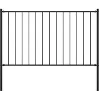 vidaXL Zaunfeld mit Pfosten aus pulverbeschichtetem Stahl 1,7 x 1 m - Gartenzäune aus robustem, witterungsbeständigem pulverbeschichtetem Stahl, ideal für langlebigen Schutz und einfache Montage im Garten.