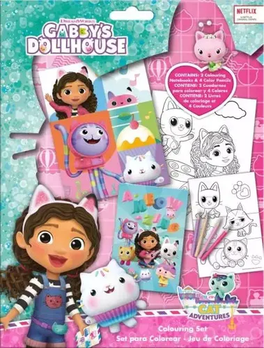 Zestaw do kolorowania z naklejkami Koci Domek Gabi Gabby's Dollhou 8435507885560